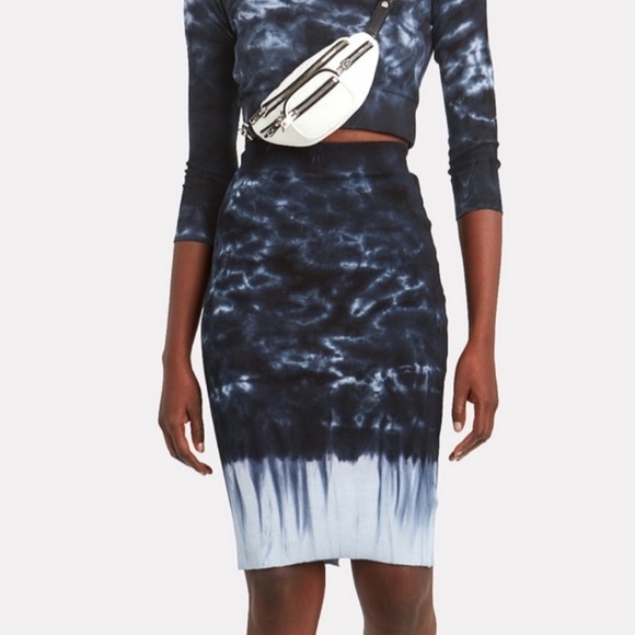 NSF Dresses & Skirts - NSF | Lyla | Ombré Tie Dye Ribbed Knit Midi Skirt‎